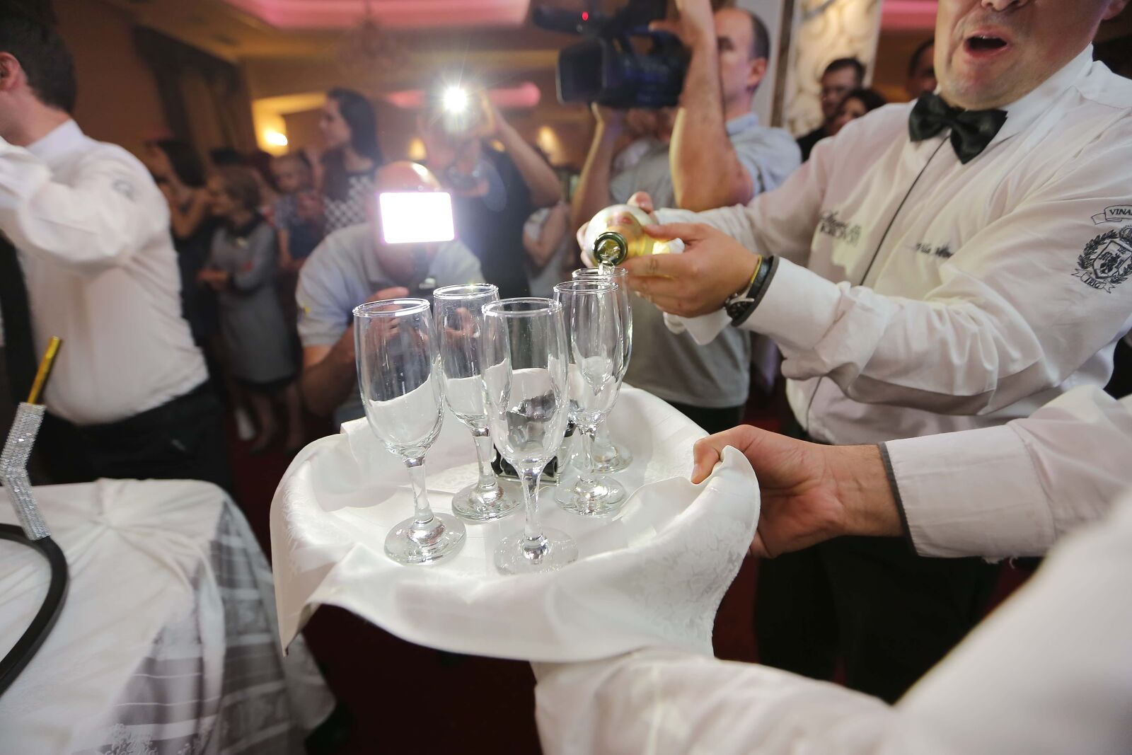 Canon EF 16-35mm F2.8L II USM sample photo. Bartender, party, bottle, celebration photography