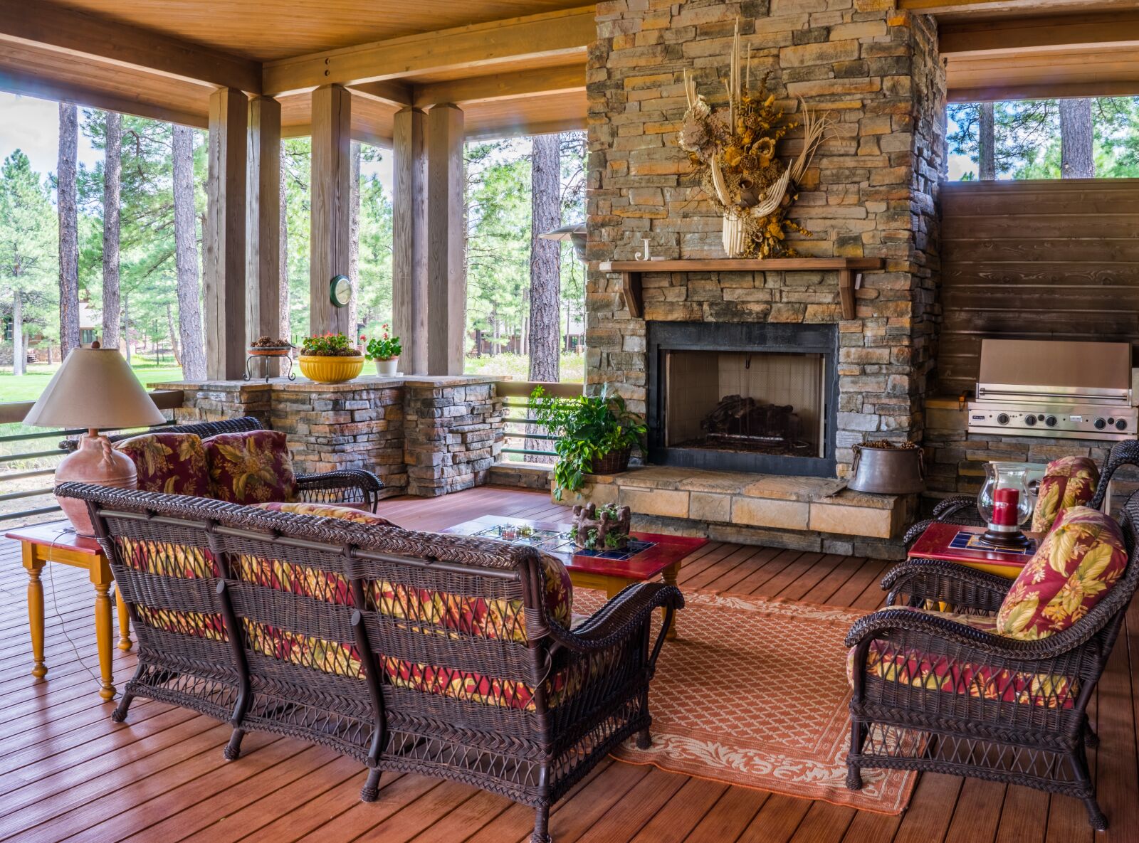 Sony a7 + Sony FE 28mm F2 sample photo. Porch, fireplace, design photography