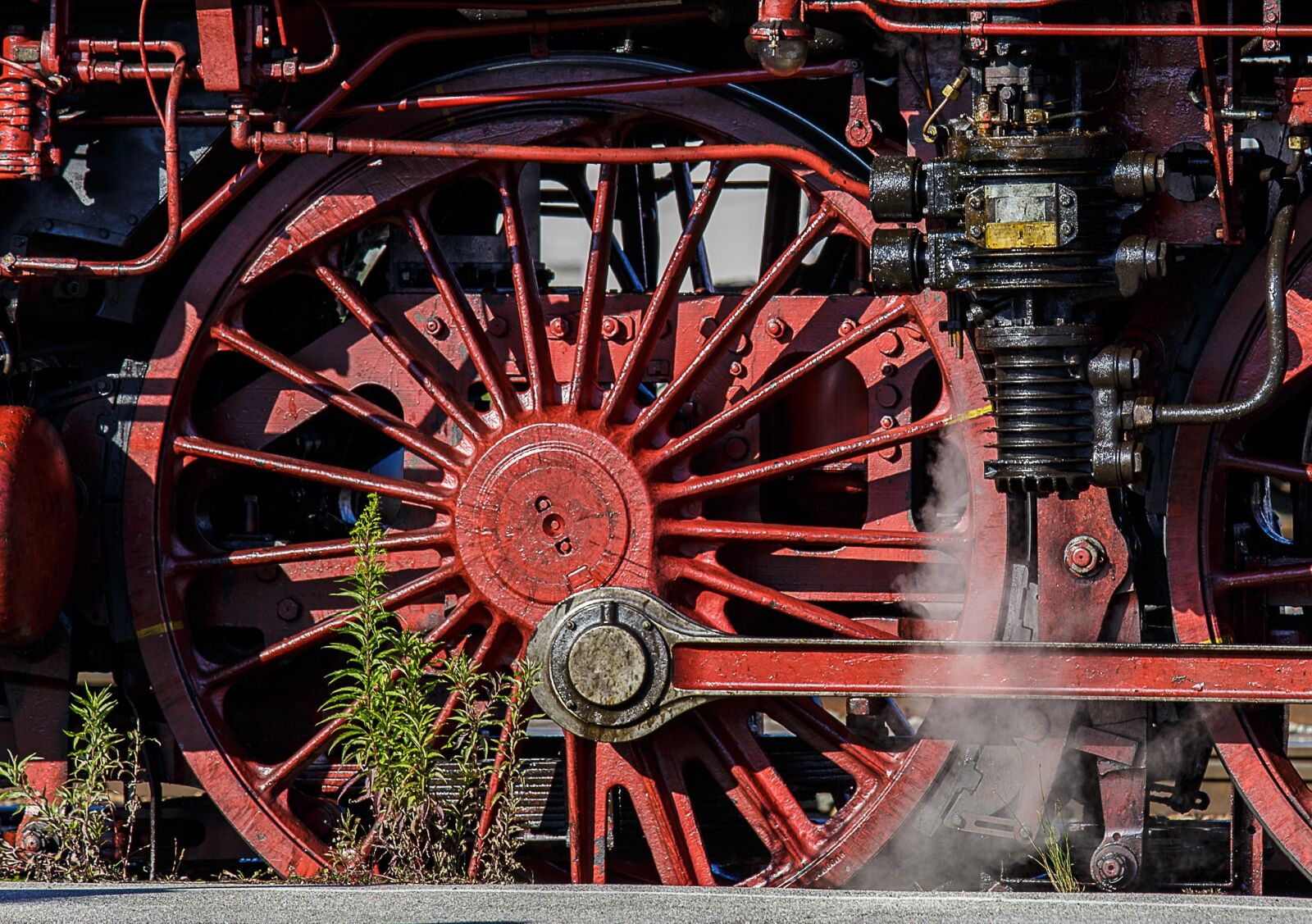 Canon EOS 6D + Canon EF 70-200mm F4L IS USM sample photo. Steam locomotive, technology, detail photography