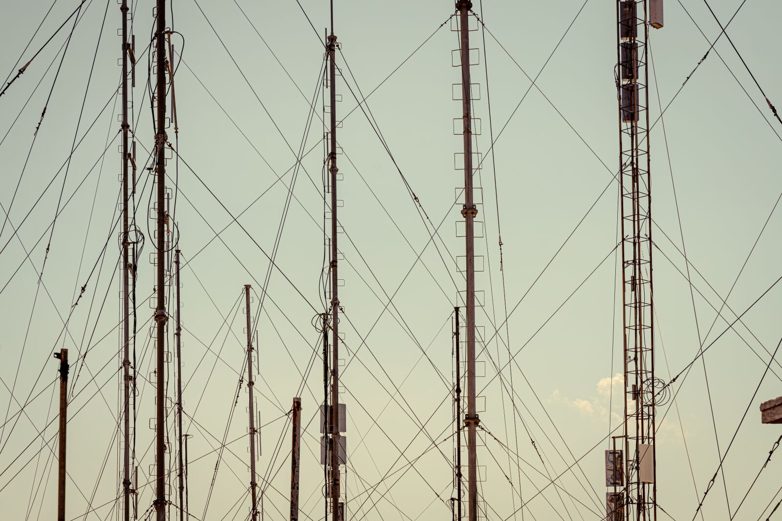 Sony a7R II sample photo. Transmission tower, connection, network photography