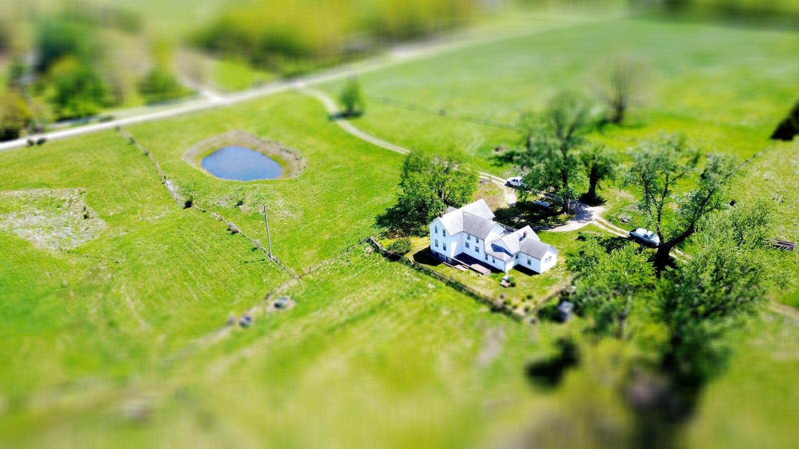 DJI FC220 sample photo. Farm, farmhouse, miniature photography