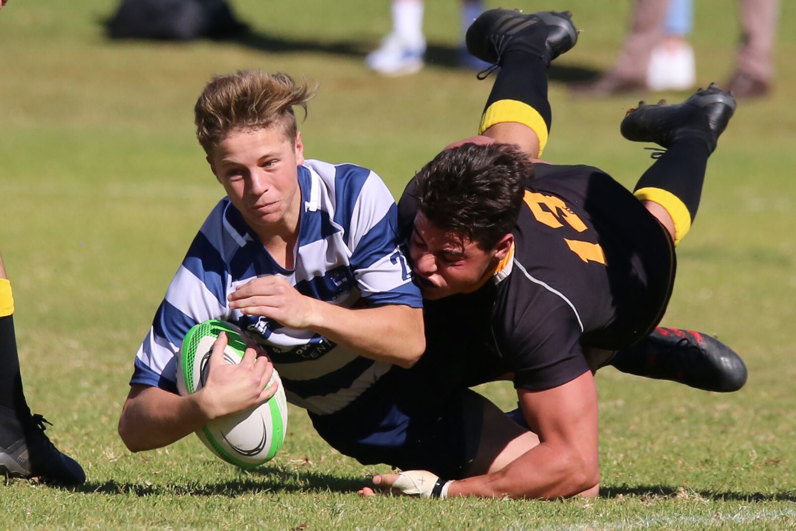 150-600mm F5-6.3 DG OS HSM | Sports 014 sample photo. Rugby, tackle, sport photography