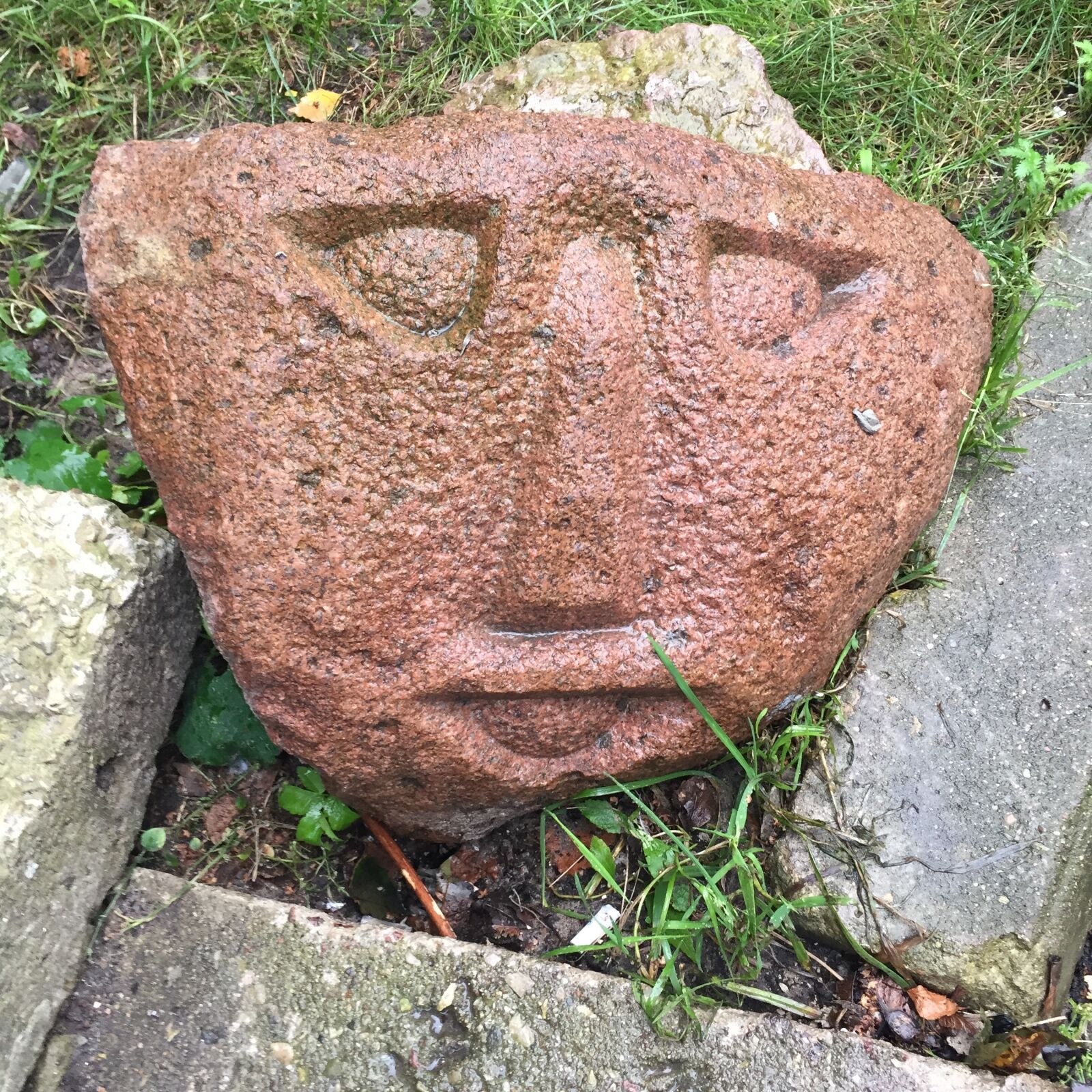 iPhone 6 back camera 4.15mm f/2.2 sample photo. Face, stone, nature photography
