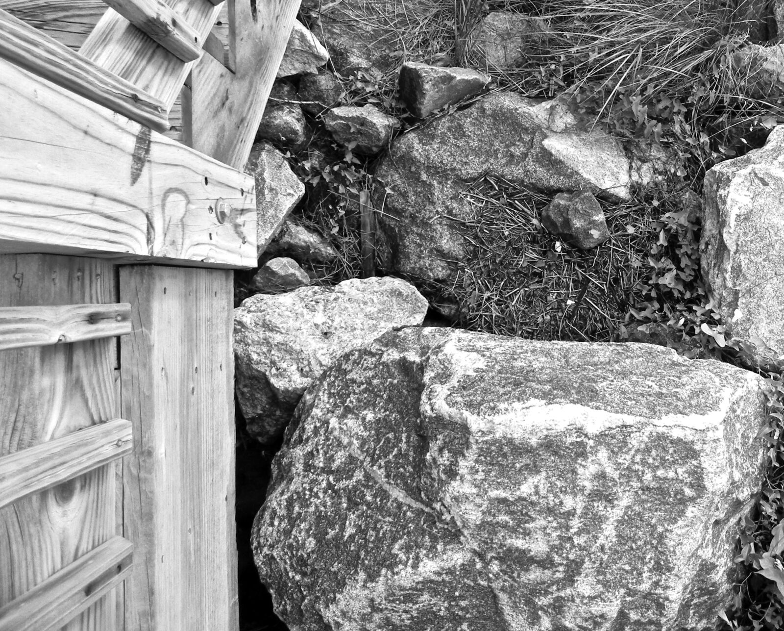 Nikon Coolpix P100 sample photo. Black and white, rocks photography