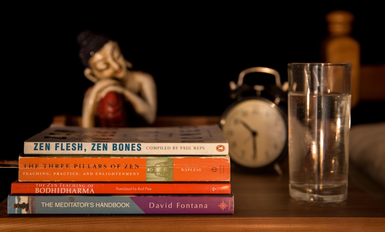 Canon EF 24-70mm F2.8L II USM sample photo. Bedside table, sleeping, water photography