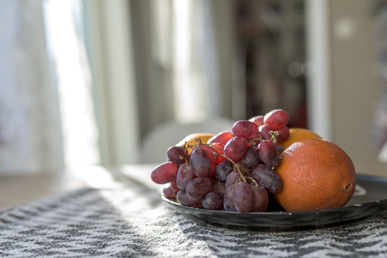 Nikon D750 sample photo. Grapes, orange, fruit photography