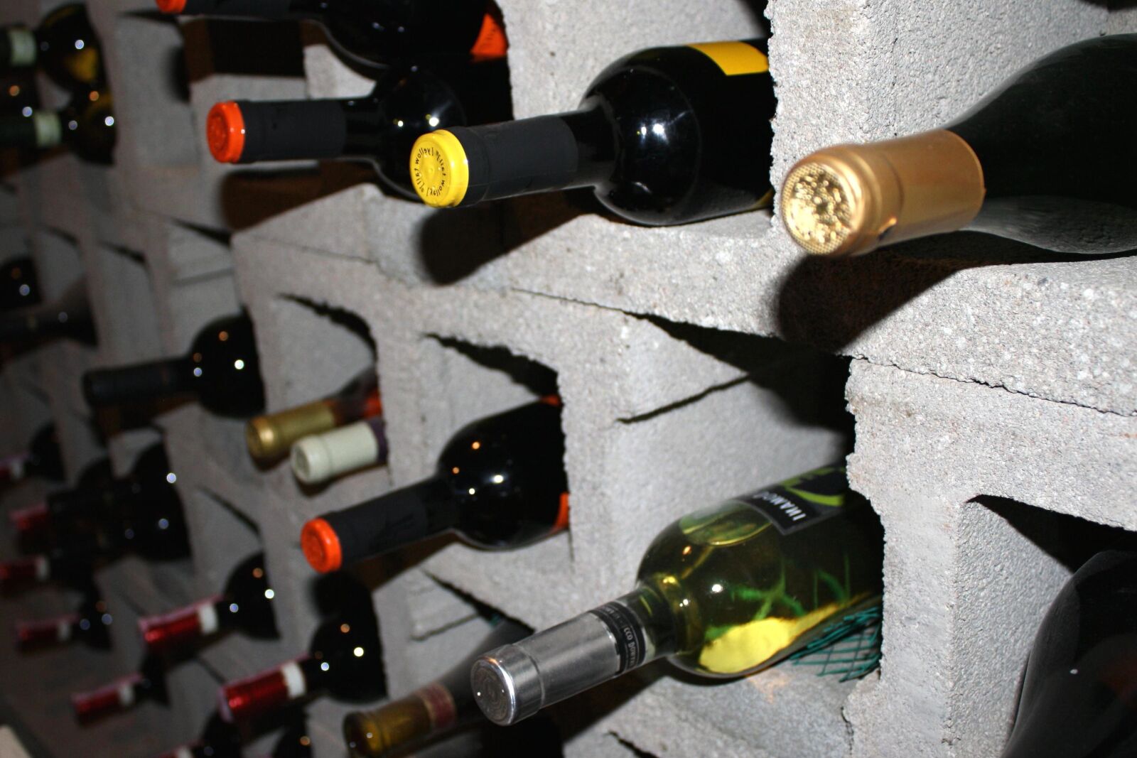 f/3.5-5.6 IS sample photo. Wine bottles photography