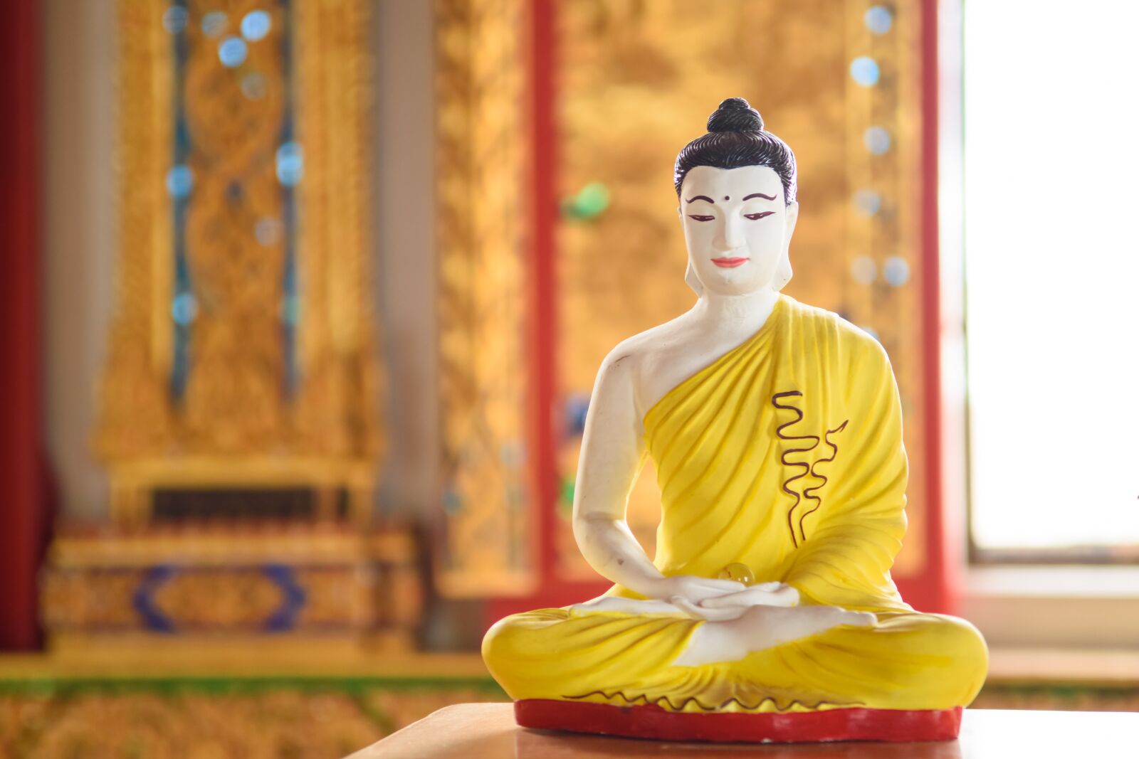 Nikon D5500 sample photo. Religion, buddha statue, seat photography