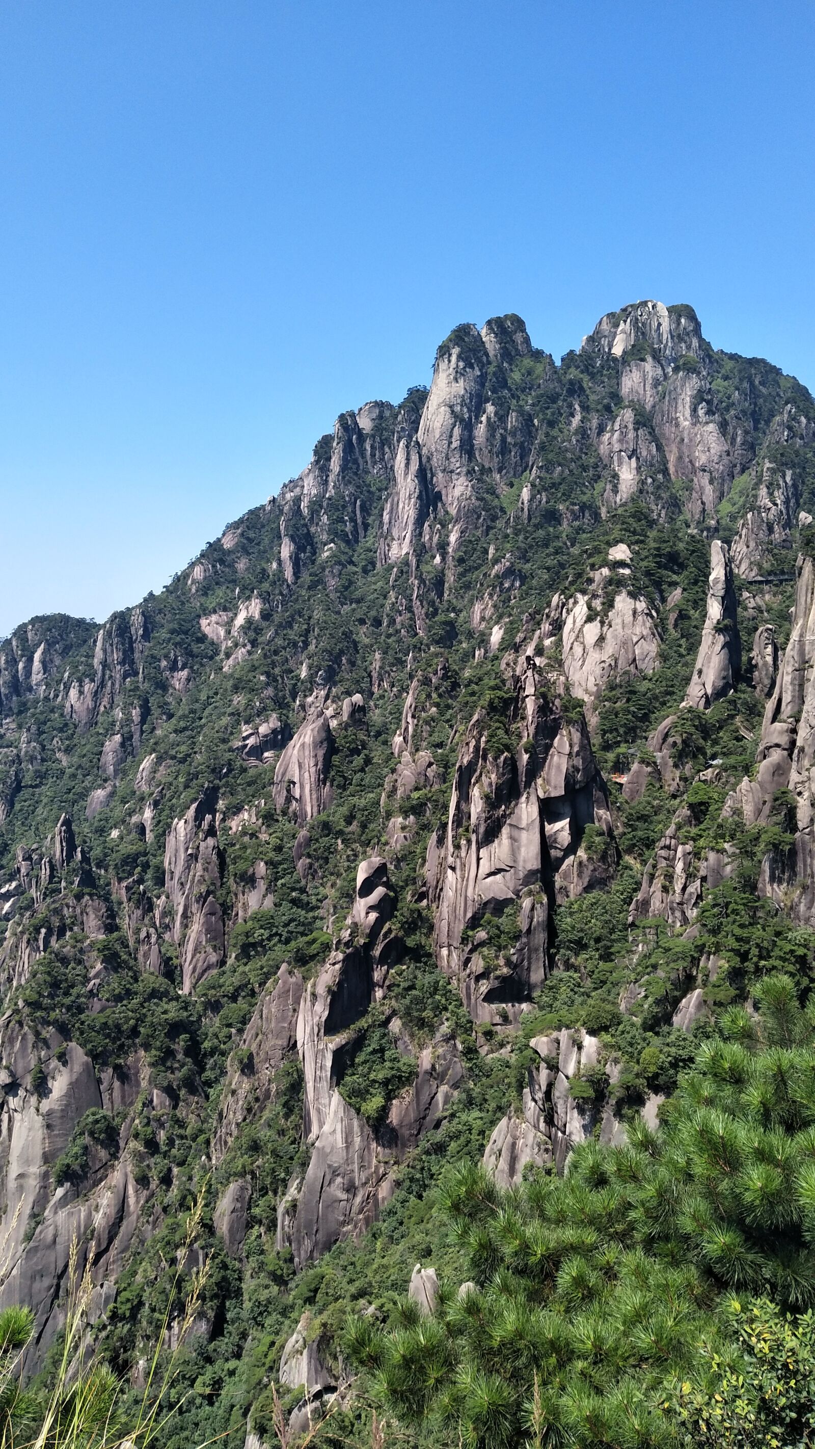vivo X9 sample photo. Mount sanqingshan, sky, stone photography