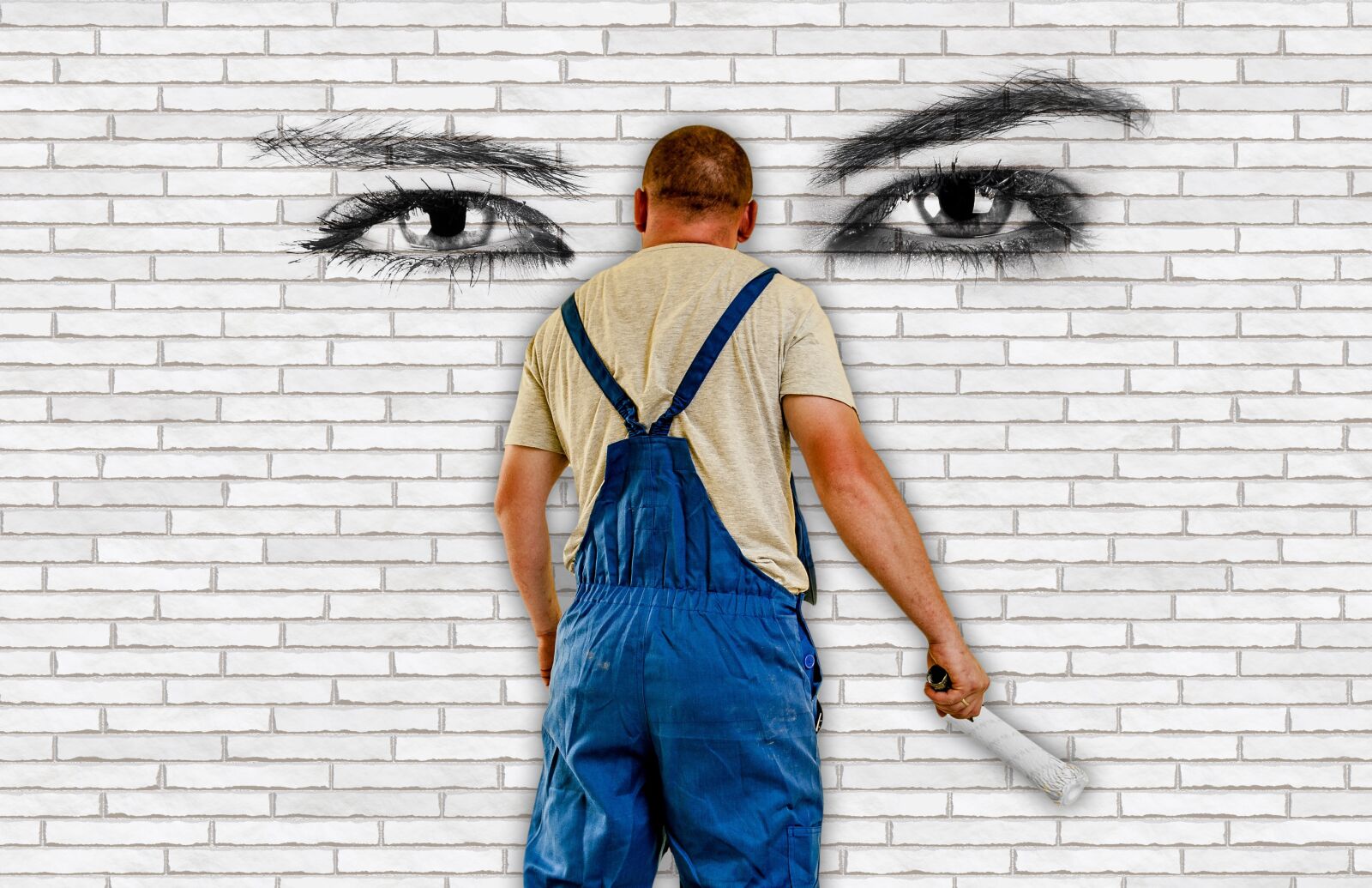 Nikon D700 sample photo. Painter, house painter, wall photography