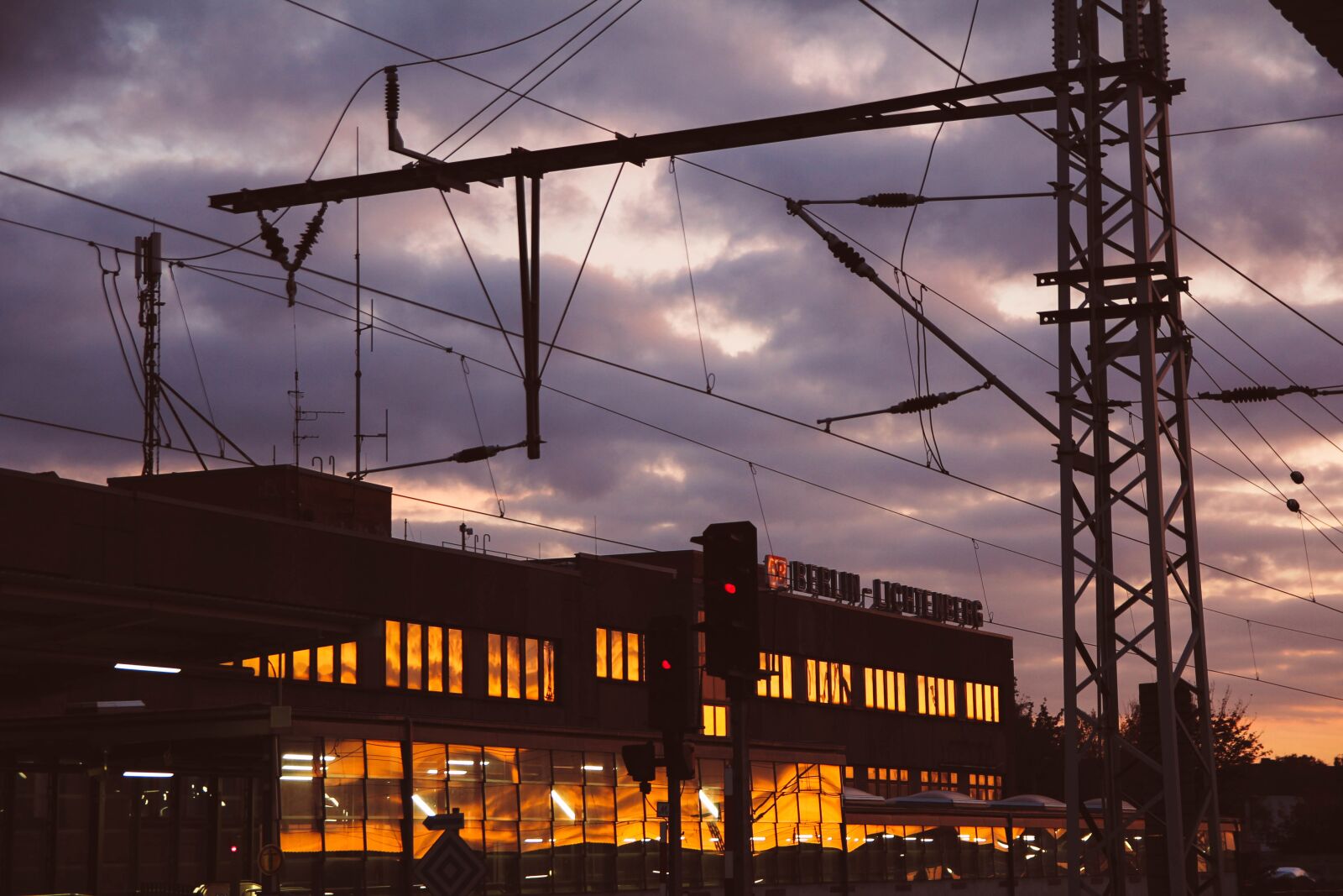 Canon EOS 60D sample photo. Train, sunset, berlin photography