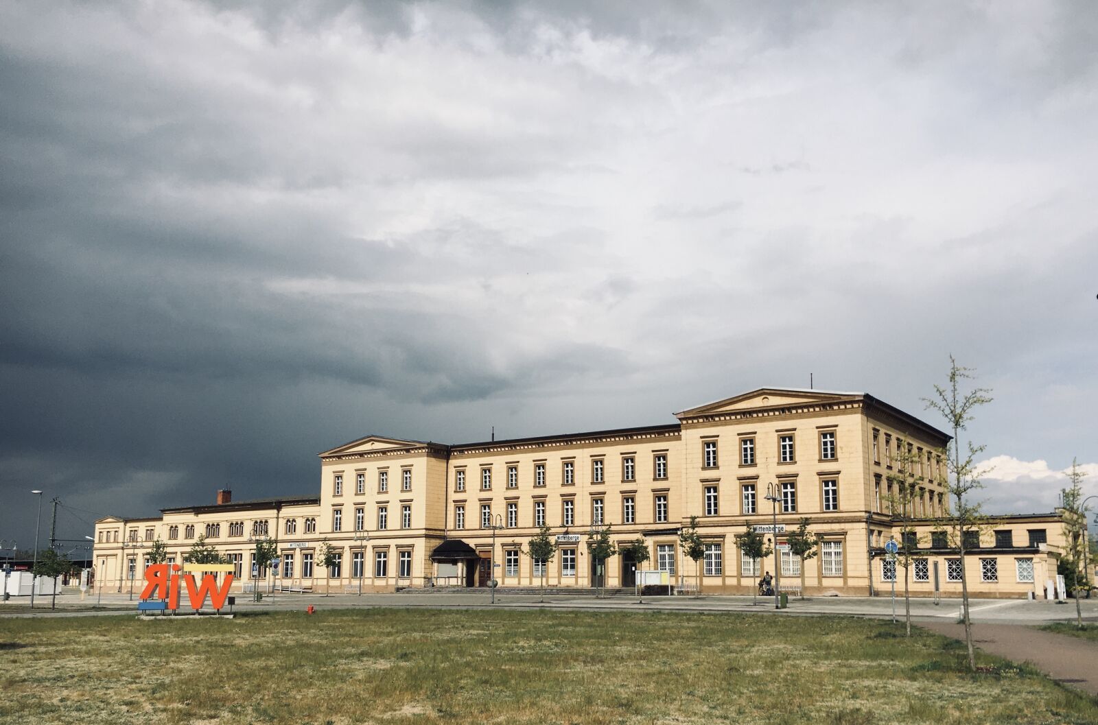 Apple iPhone 6s sample photo. Railway station, wittenberge, sky photography