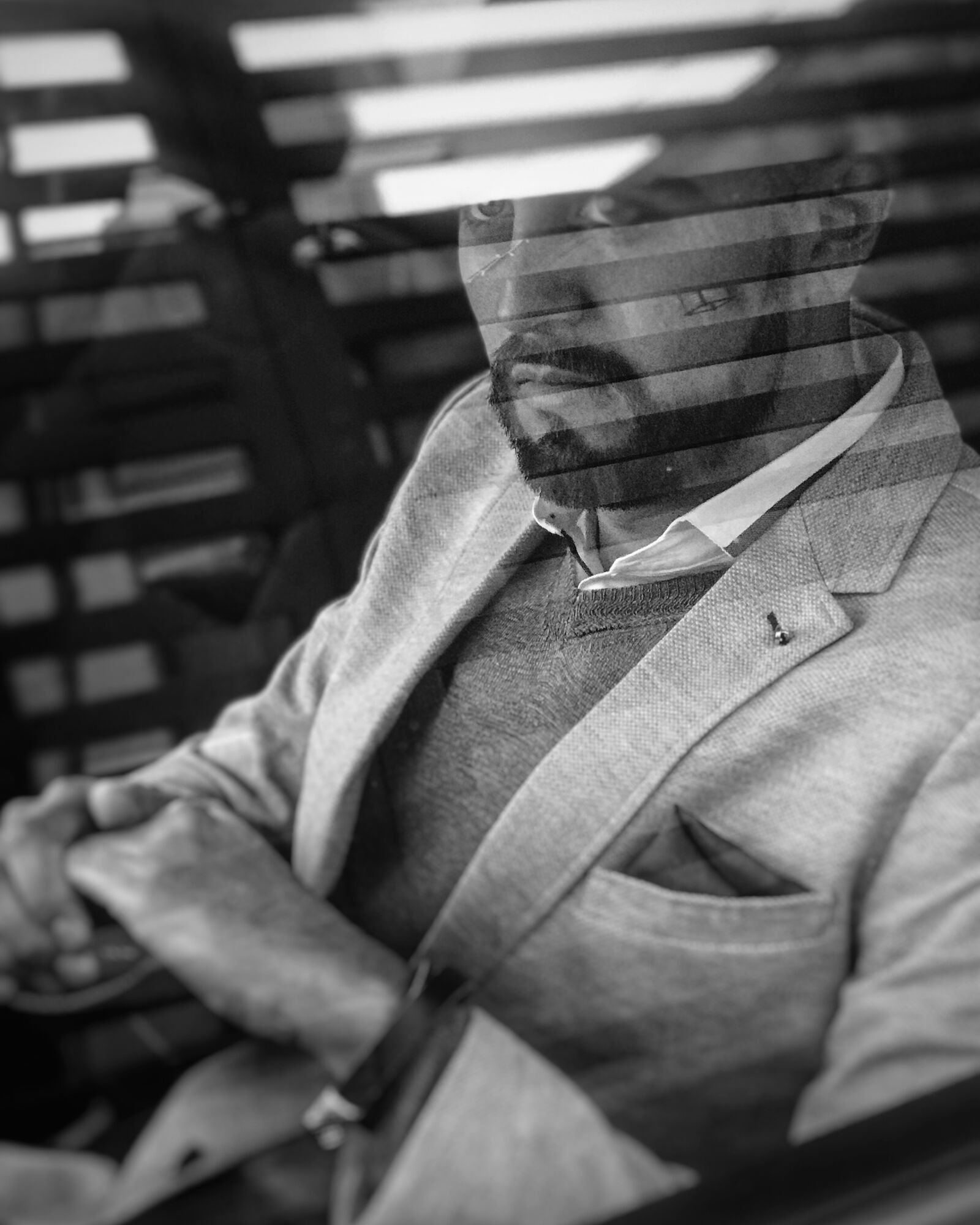 Apple iPhone 7 Plus sample photo. Adult, beard, black, and photography