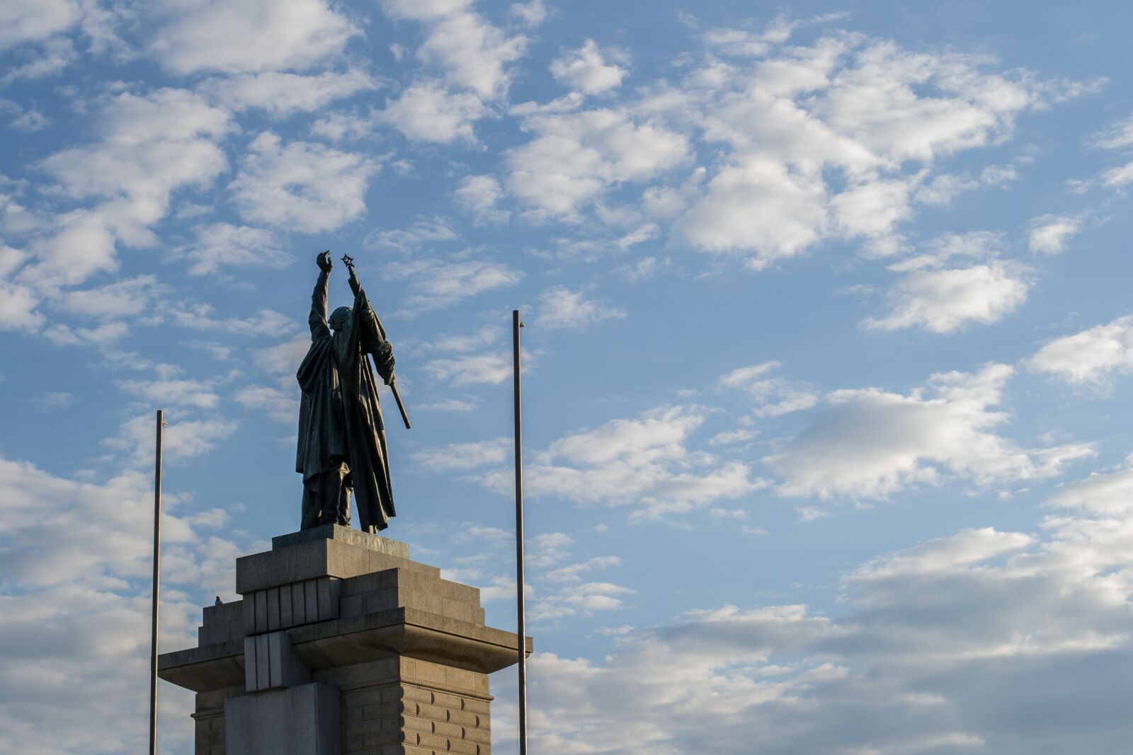 Nikon D3100 sample photo. Statue, brno, sky photography