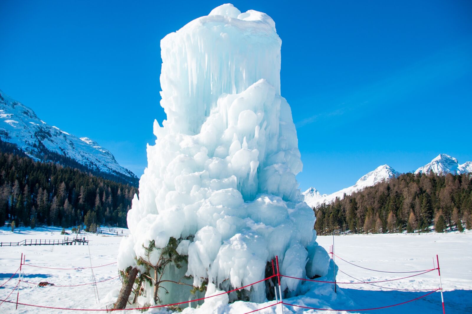 Nikon D90 sample photo. Engadine, ice fountain, snow photography