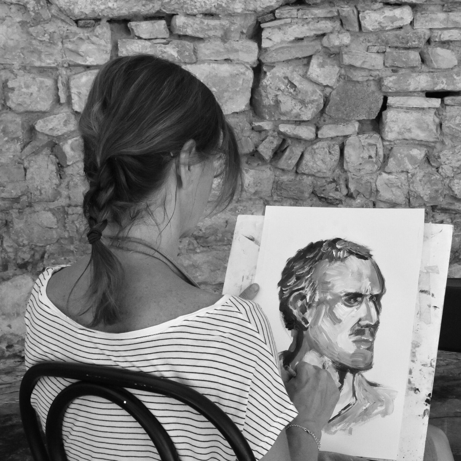 Nikon D7200 sample photo. Woman, signs, painting photography
