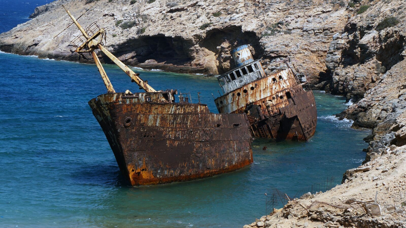 Sony Alpha NEX-5T sample photo. Ship wreck, amorgos, greek photography