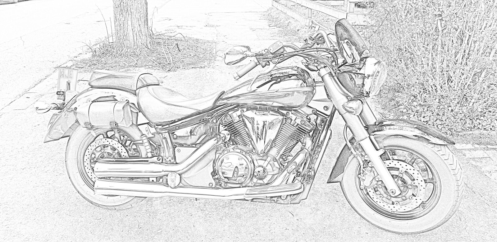 Samsung Galaxy A6+ sample photo. Motorcycle, cruiser, yamaha photography