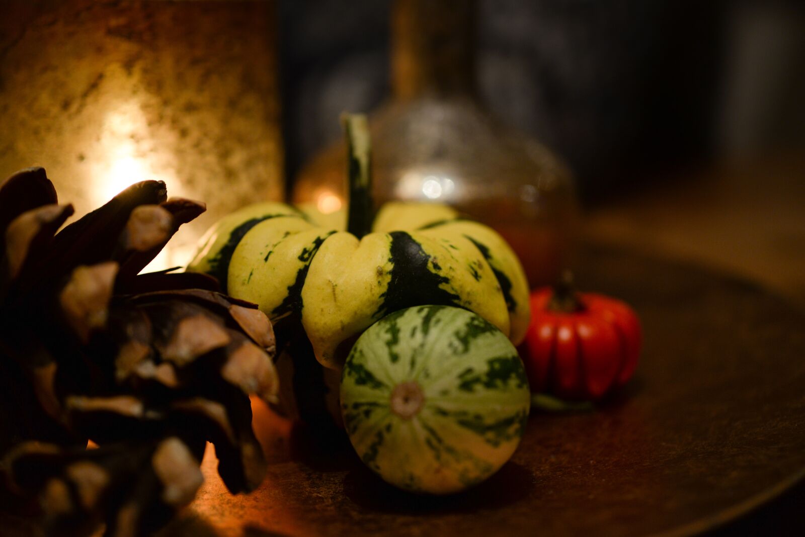 Nikon D610 sample photo. Pumpkin, candle, halloween photography