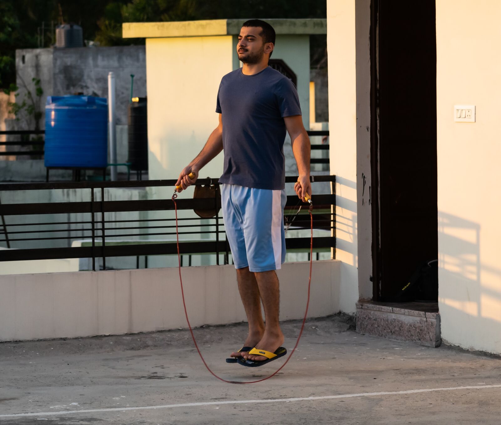 Nikon D3300 sample photo. Skipping, fitness, terrace photography