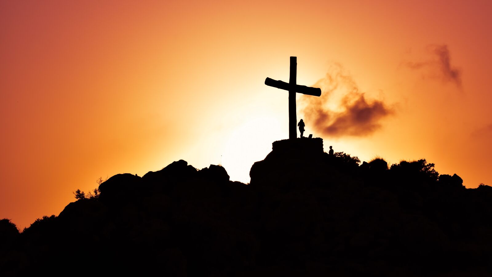 Nikon D3300 sample photo. Cross, hill, sunset photography