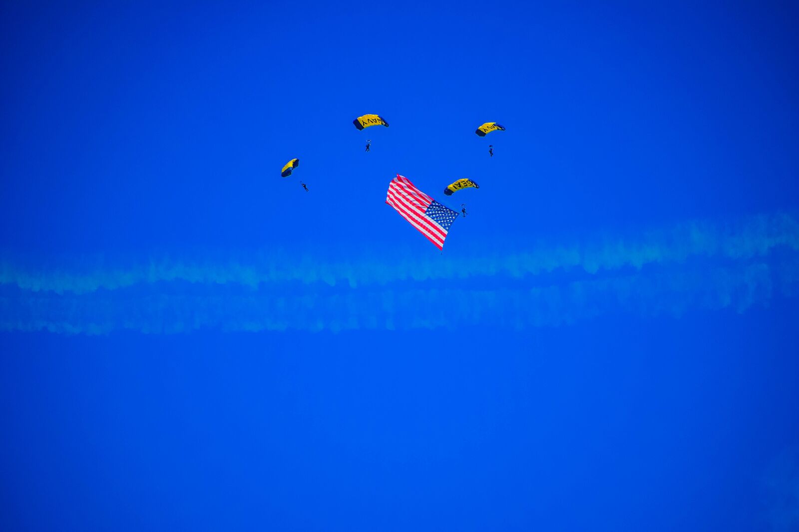Nikon D5300 sample photo. Flag, para shoot, military photography