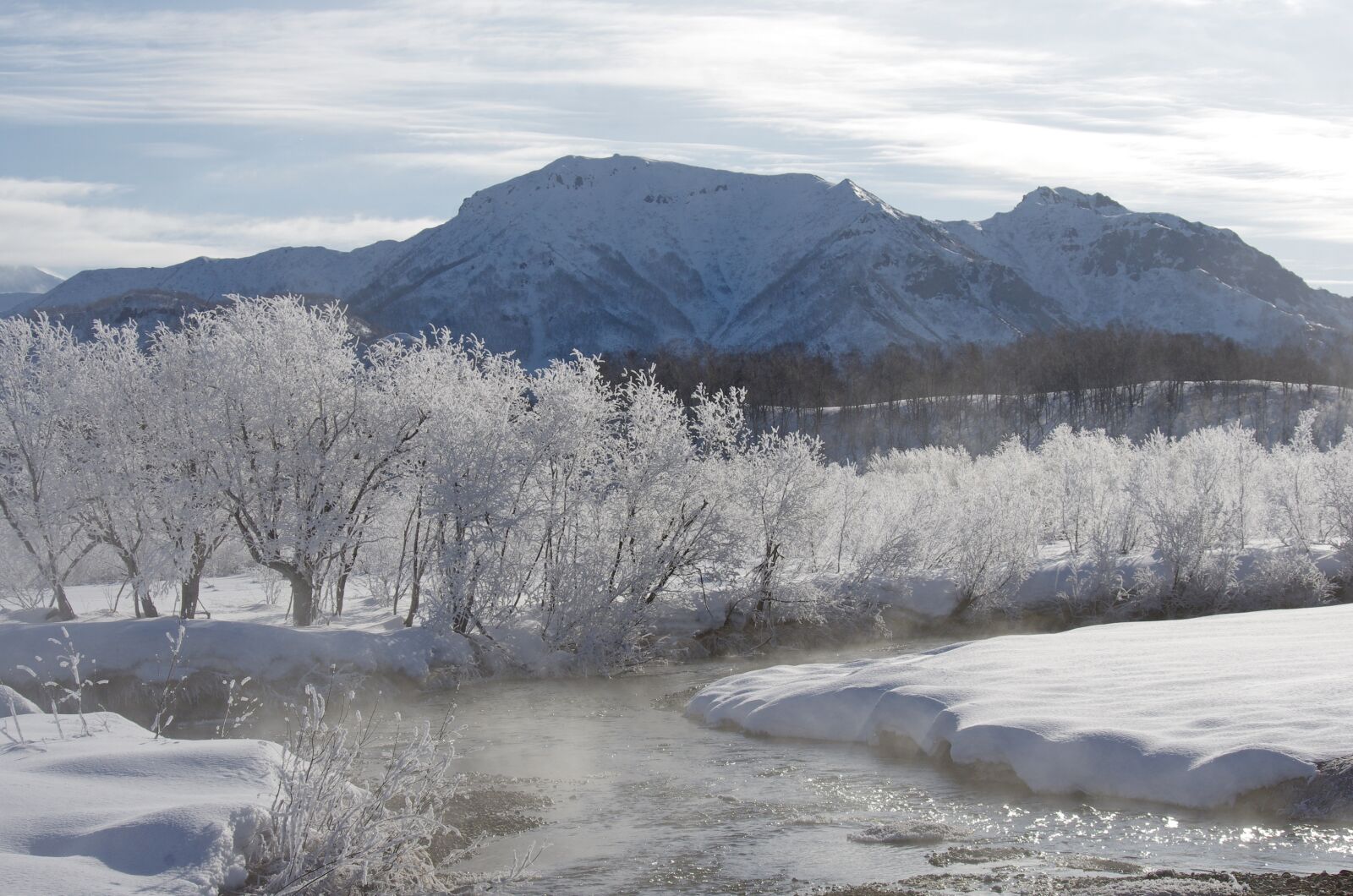 Pentax K-5 sample photo. Winter, river, frost photography
