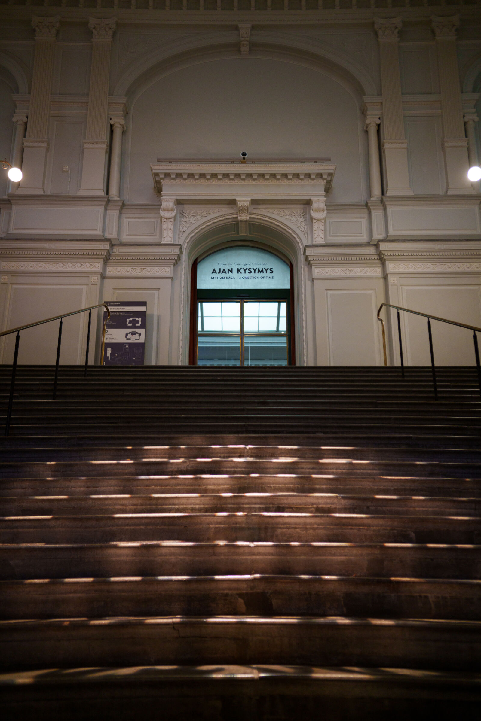 Sony a7R V sample photo. Staircase to exhibition photography