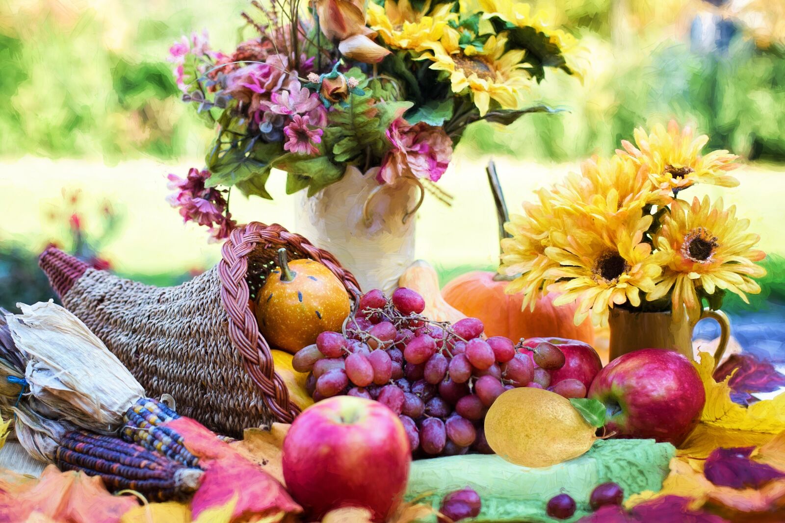 Canon EF 50mm F1.4 USM sample photo. Cornucopia, thanksgiving, autumn photography