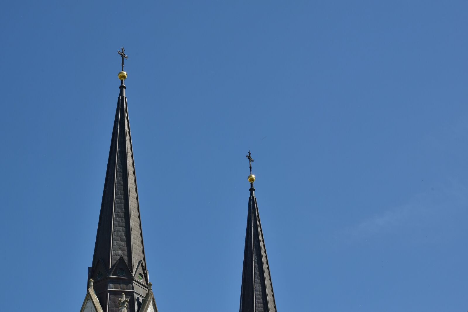Nikon D5500 sample photo. Catholic, church tower, cross photography