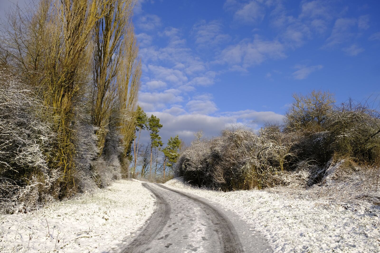 Fujifilm XF 18-55mm F2.8-4 R LM OIS sample photo. Winter, snow, road photography