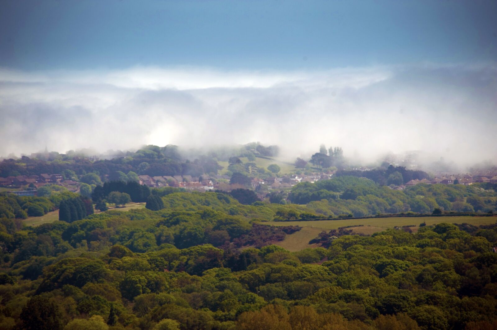 Nikon D3 sample photo. Village, mist, landscape photography