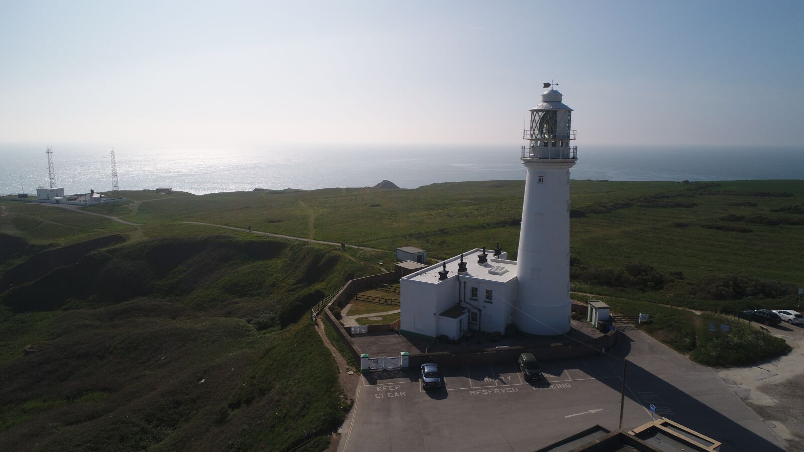 DJI FC6310 sample photo. Drone, lighthouse, sea photography