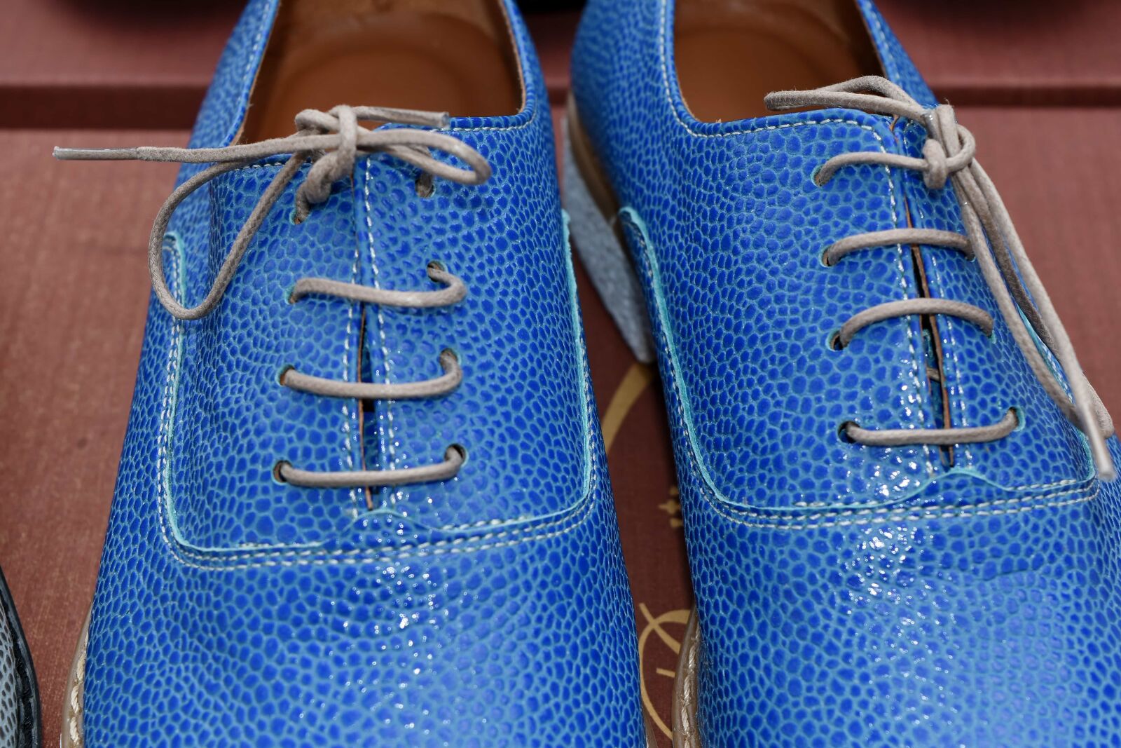 Nikon D5500 sample photo. Blue, leather, shoes, footwear photography