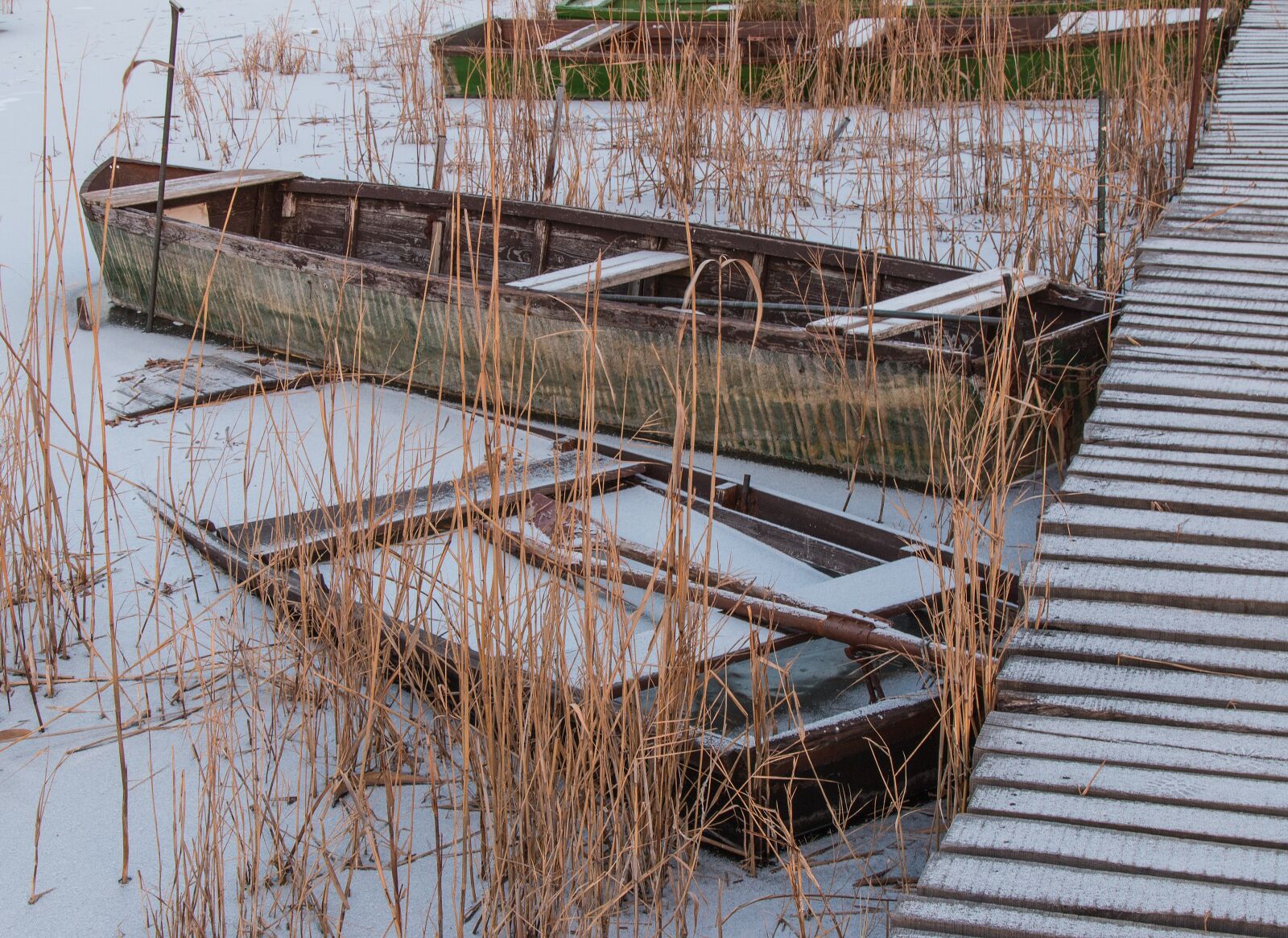 Canon EOS 70D + Canon EF 24-105mm F4L IS USM sample photo. Winter, boats, ice photography