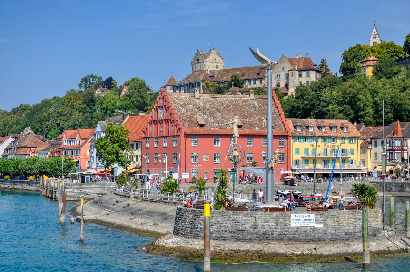 Nikon D5000 sample photo. Meersburg, port, lake constance photography