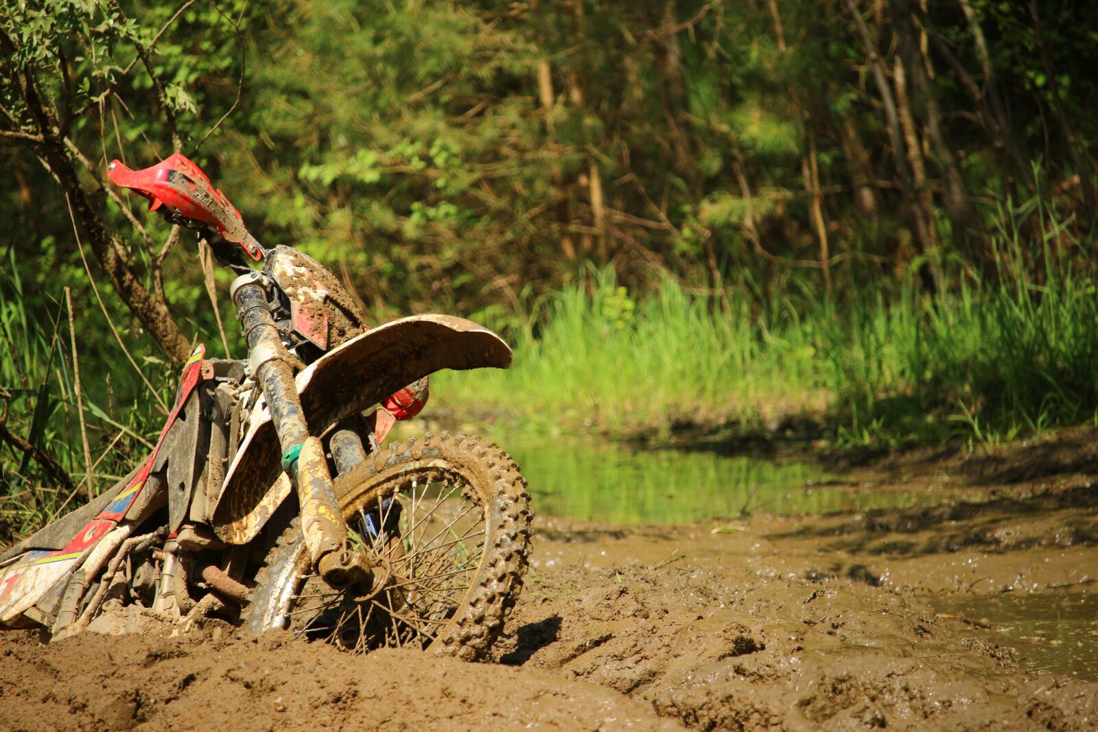 Canon EOS 100D (EOS Rebel SL1 / EOS Kiss X7) sample photo. Motorcycle, mud, quagmire photography