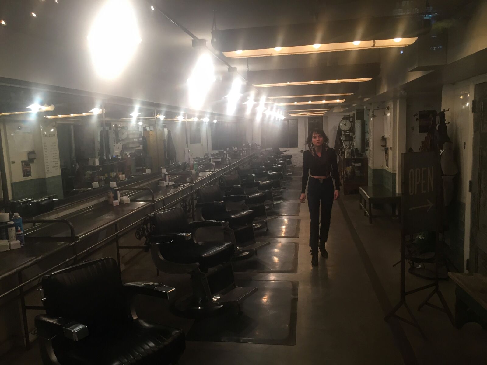 iPhone 6 back camera 4.15mm f/2.2 sample photo. Barbershop, barber chairs, barber photography
