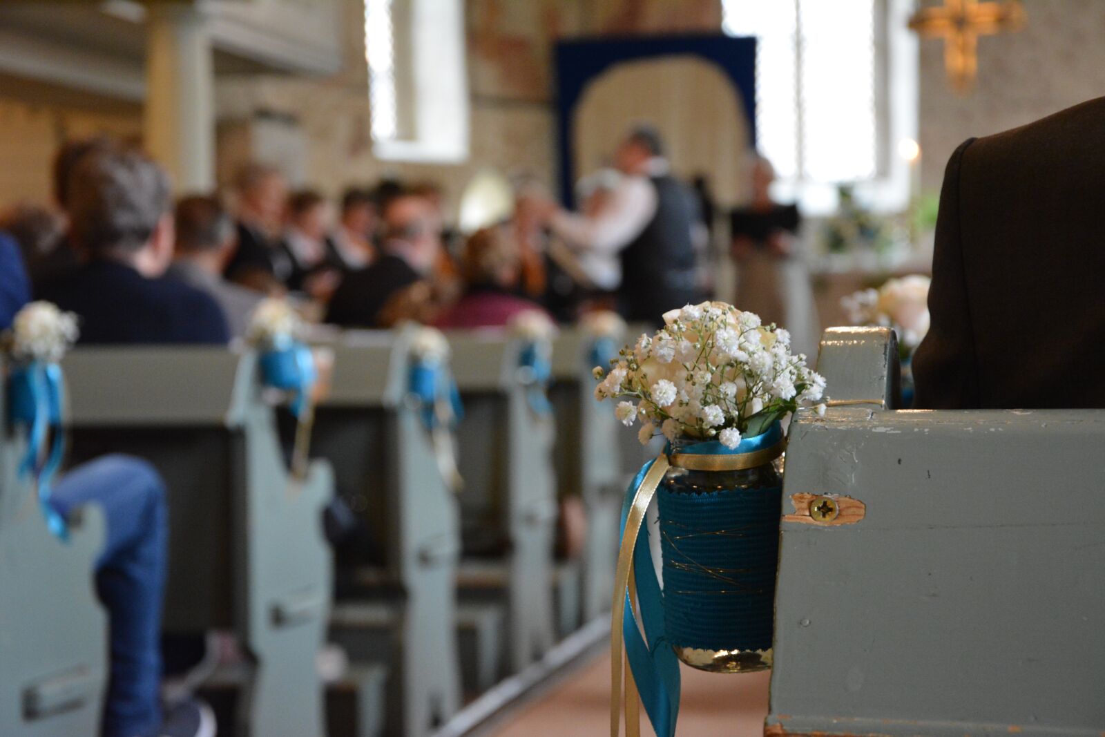 Nikon D5200 sample photo. Golden weddings, deco, blue photography
