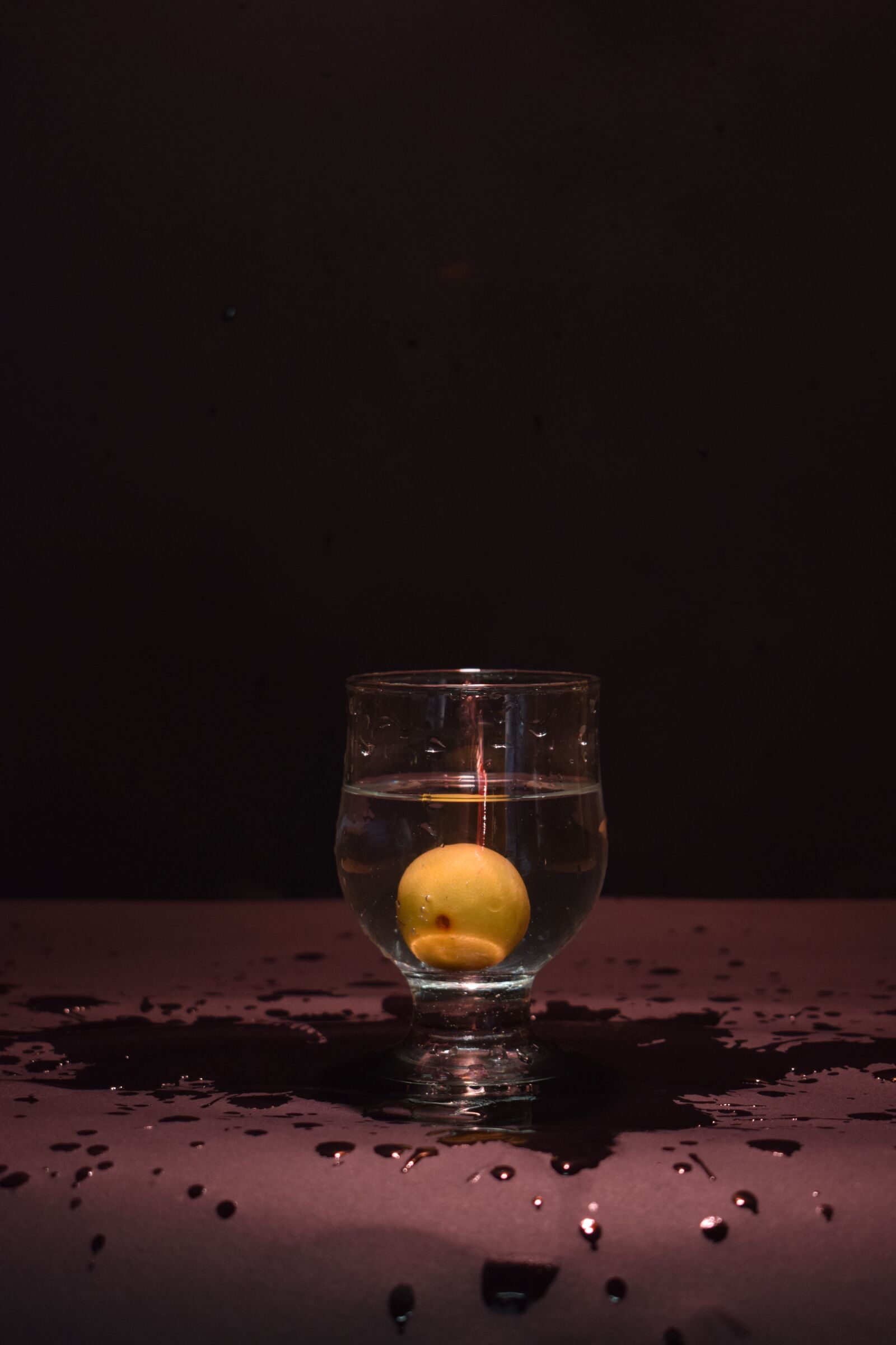 Nikon D3300 sample photo. Splash, glass, lemon photography