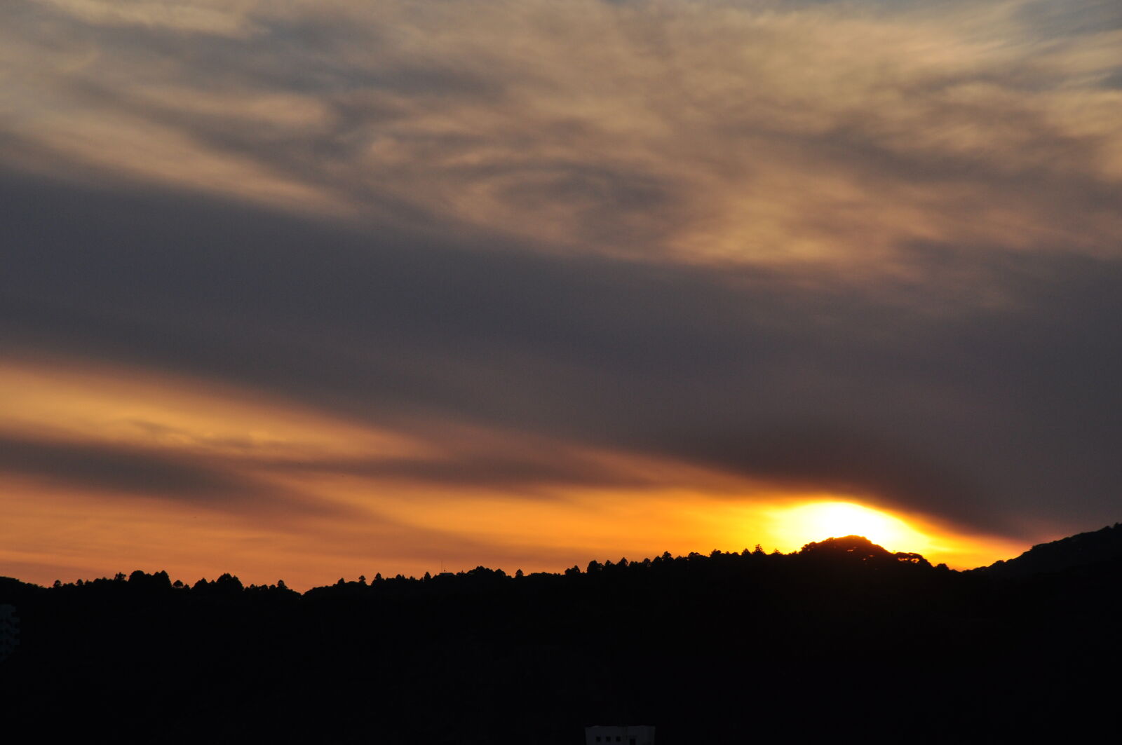 Nikon D90 sample photo. Silhouette, mountain, during, golden photography