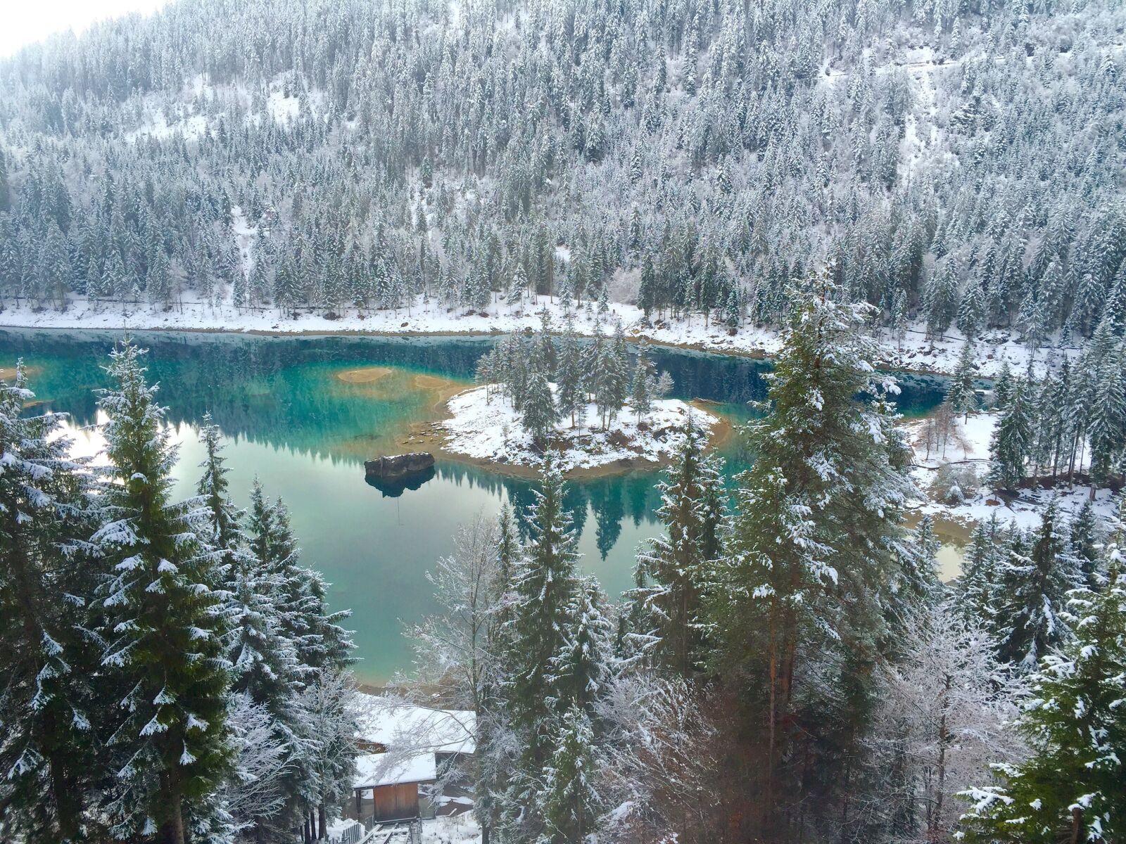 iPhone 6 Plus back camera 4.15mm f/2.2 sample photo. Lake loved frozen, blue photography