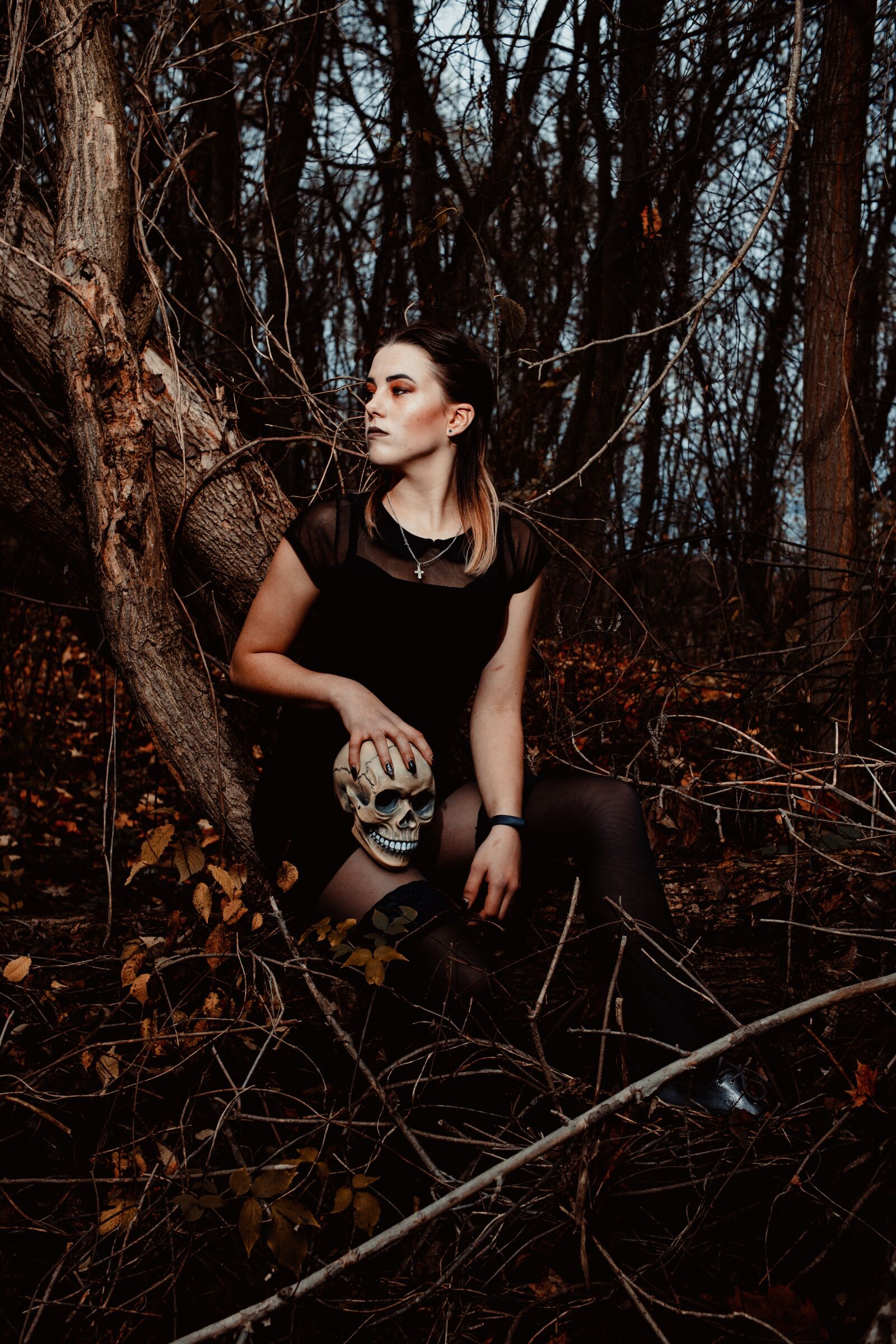 Canon EOS 6D sample photo. Skull, forest, fantasy photography