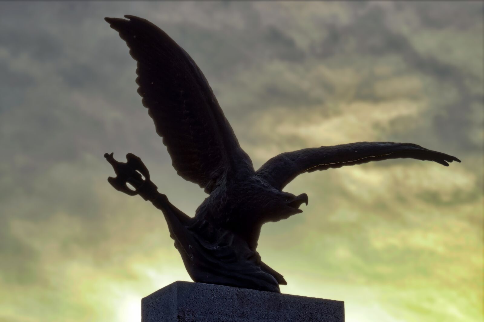 Nikon D5300 sample photo. Silhouette, sculpture, eagle photography
