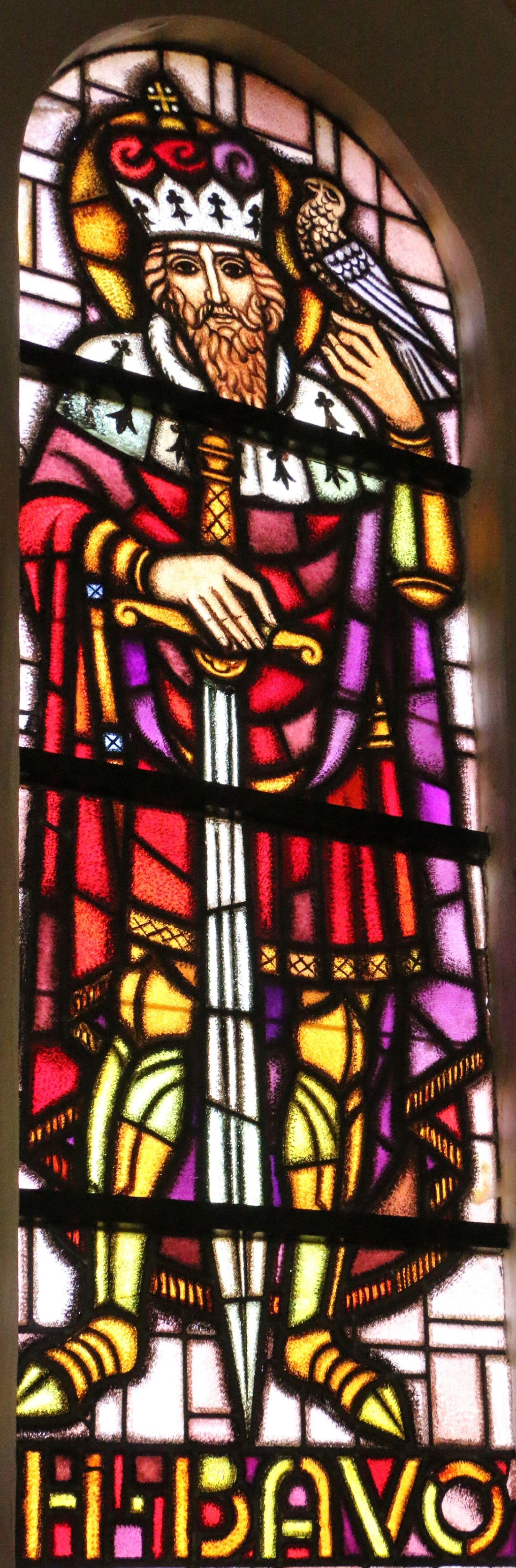 Canon EOS 70D sample photo. Bavo, valk, stained glass photography