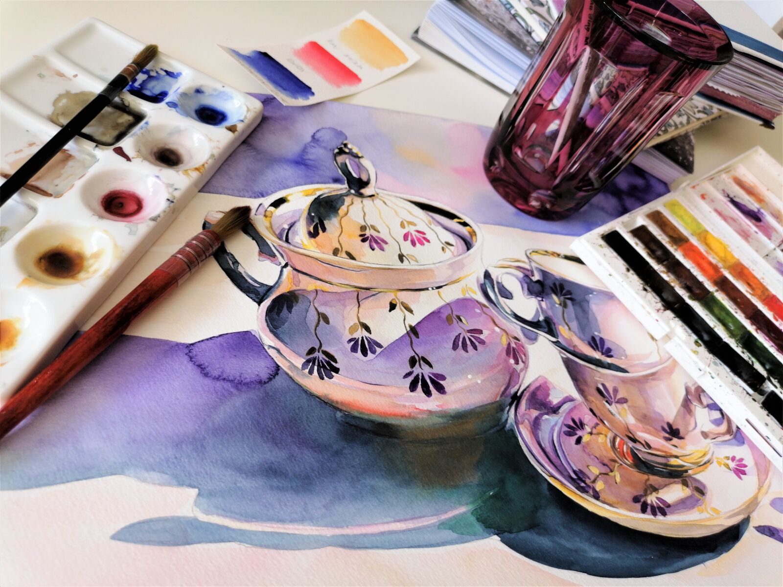 HUAWEI P30 LITE sample photo. Painting, watercolor, porcelain photography