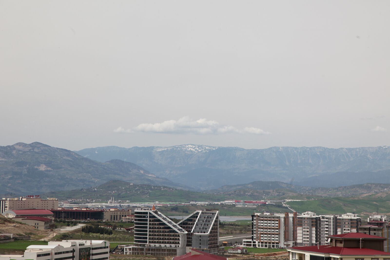 Canon EOS 5D Mark II sample photo. City, cloud, mountain photography