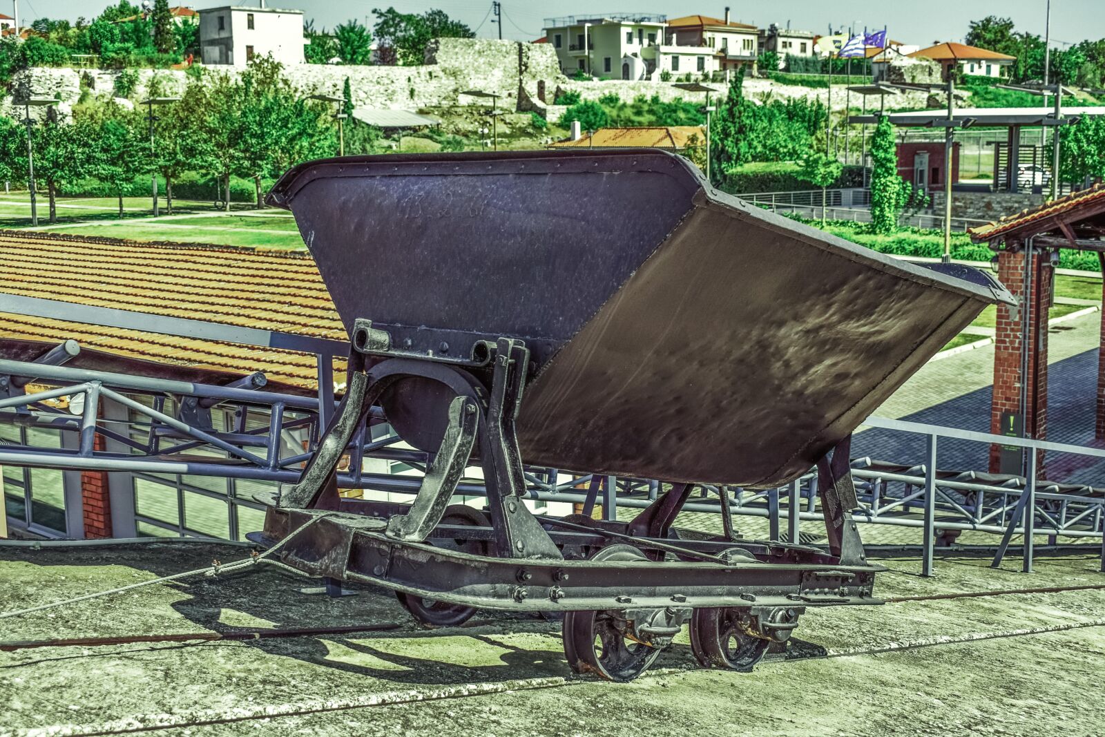 Nikon D3300 sample photo. Wagon, old factory, industrial photography