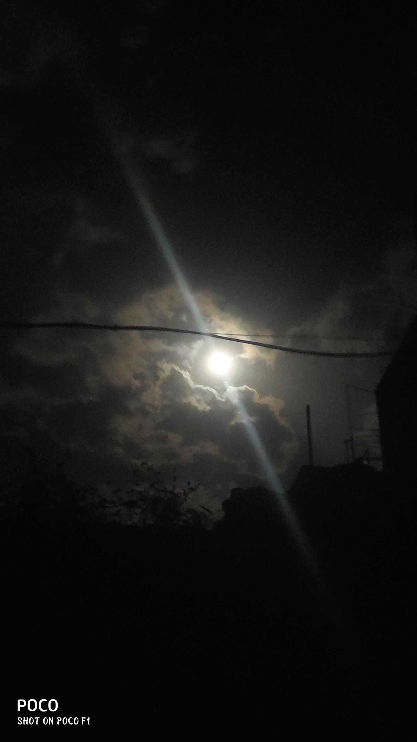 Xiaomi POCO F1 sample photo. Fullmoon, night, sky photography