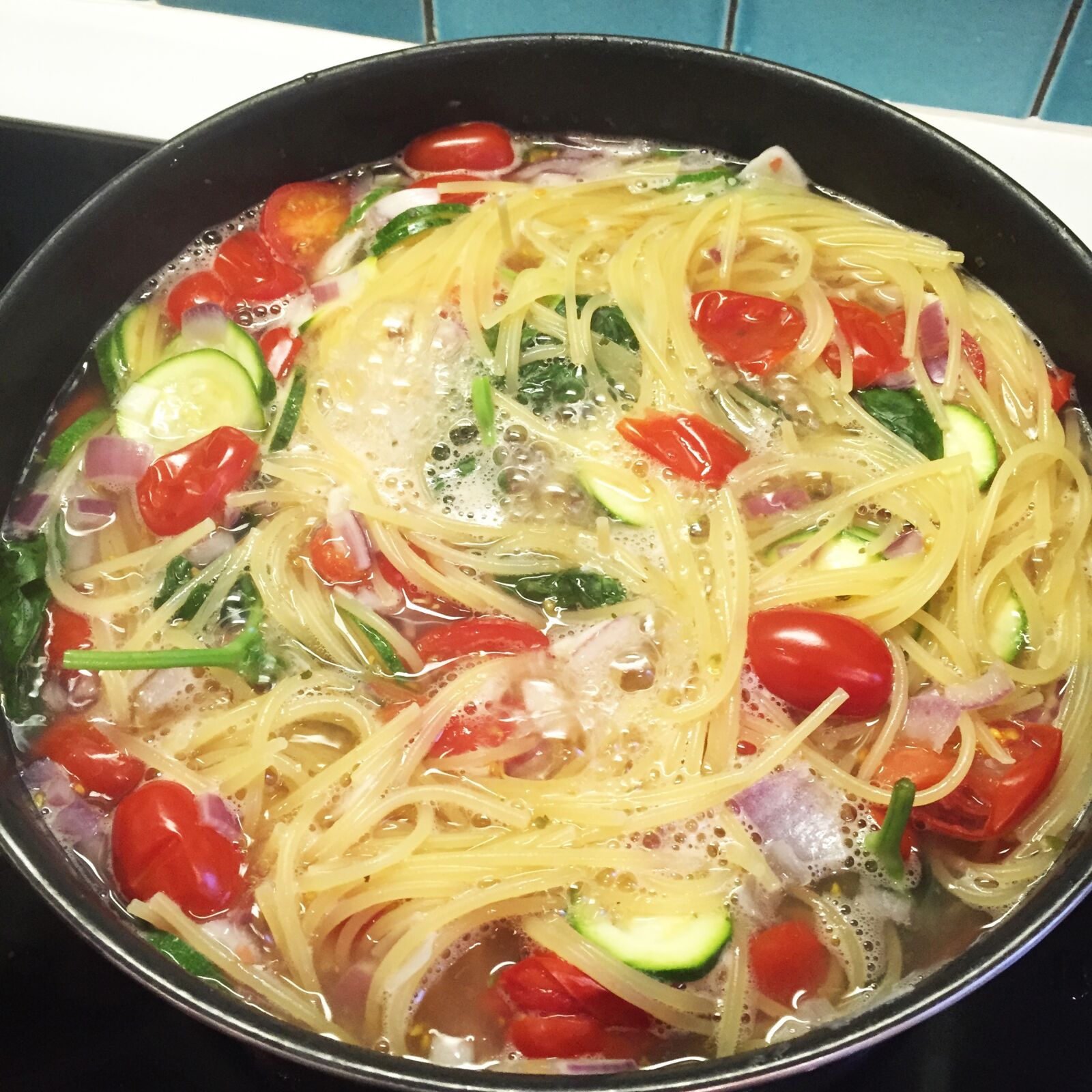 Apple iPhone 6 sample photo. One pot pasta, pasta photography